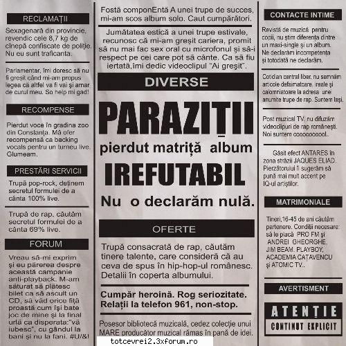 2002 - parazitii -  parazitii albume